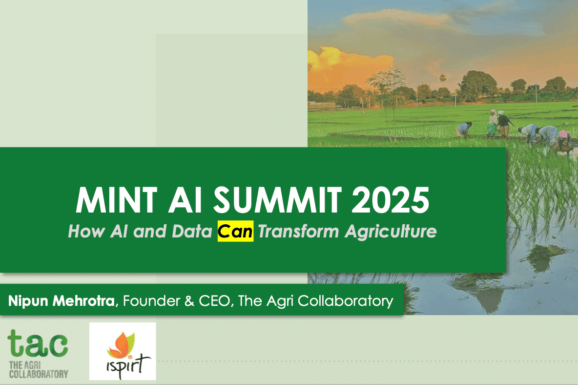 THE INDO FRENCH WORKING SESSIONS ON AGRI DATA